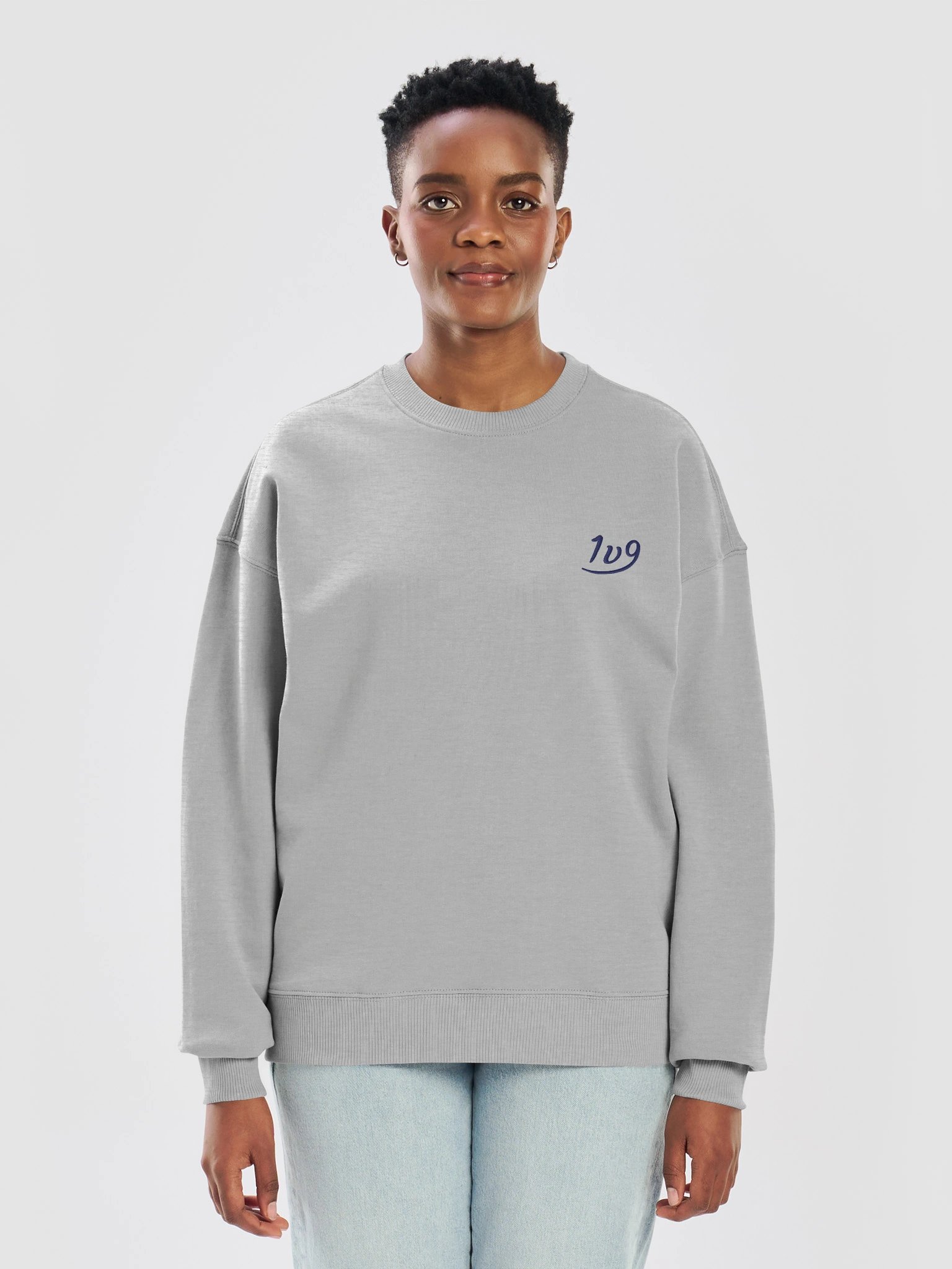 1v9 Oversized Sweater – Navy Stitch product image (9)