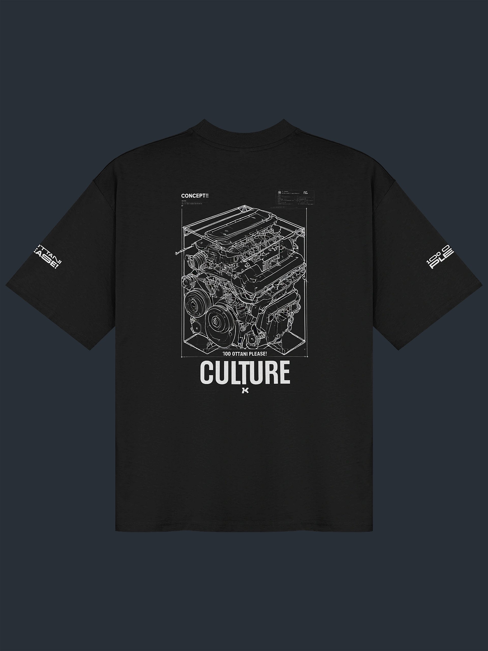 100 Ottani Please!™ Oversized Unisex Racing Streetwear Graphic T-Shirt | Overboost Edition product image (1)