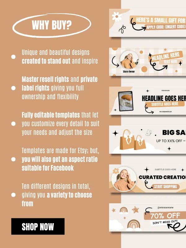 MRR/PLR Etsy Banner Design Ideas product image (3)