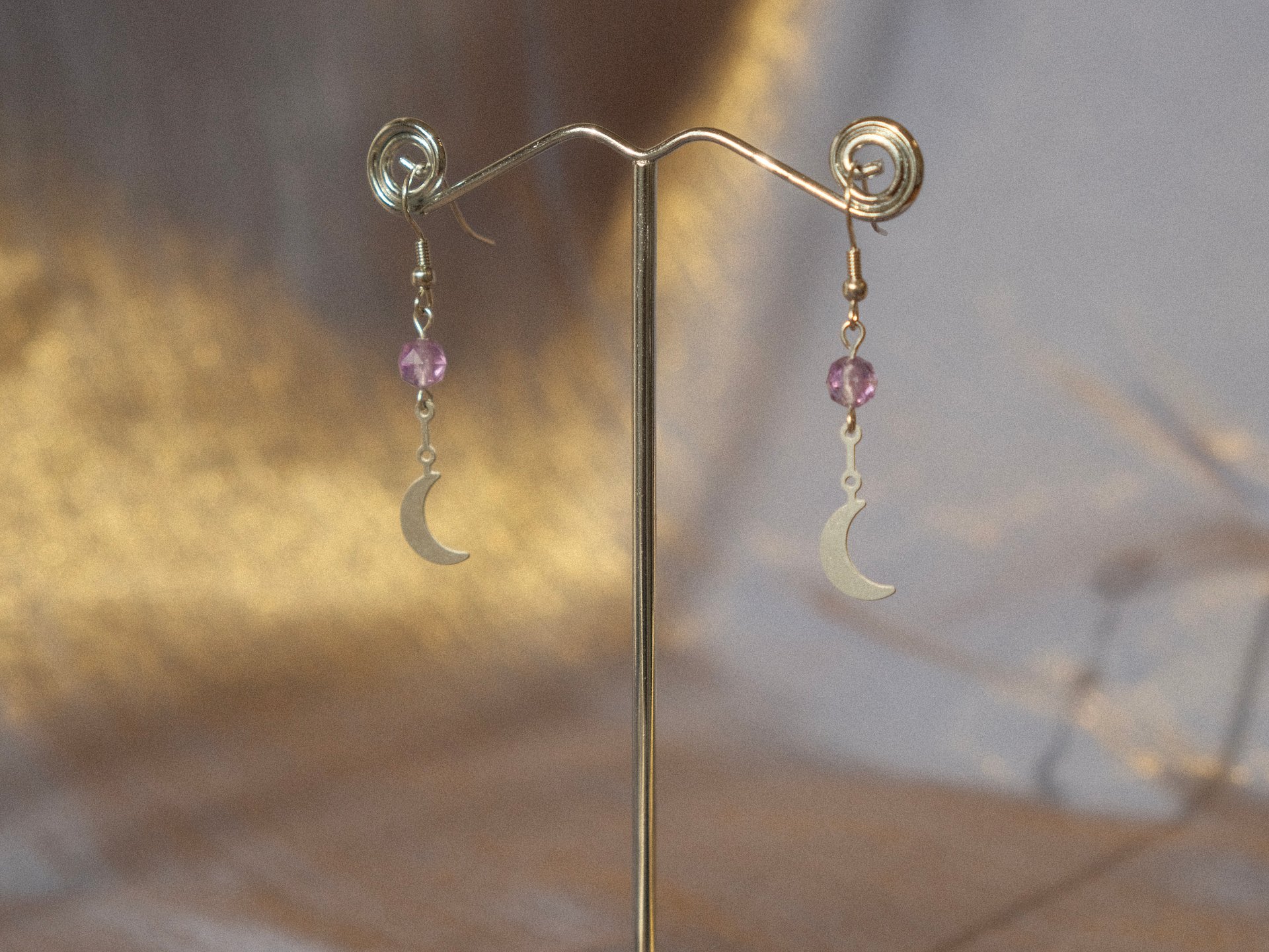 Amethyst Little Moon Earrings product image (9)
