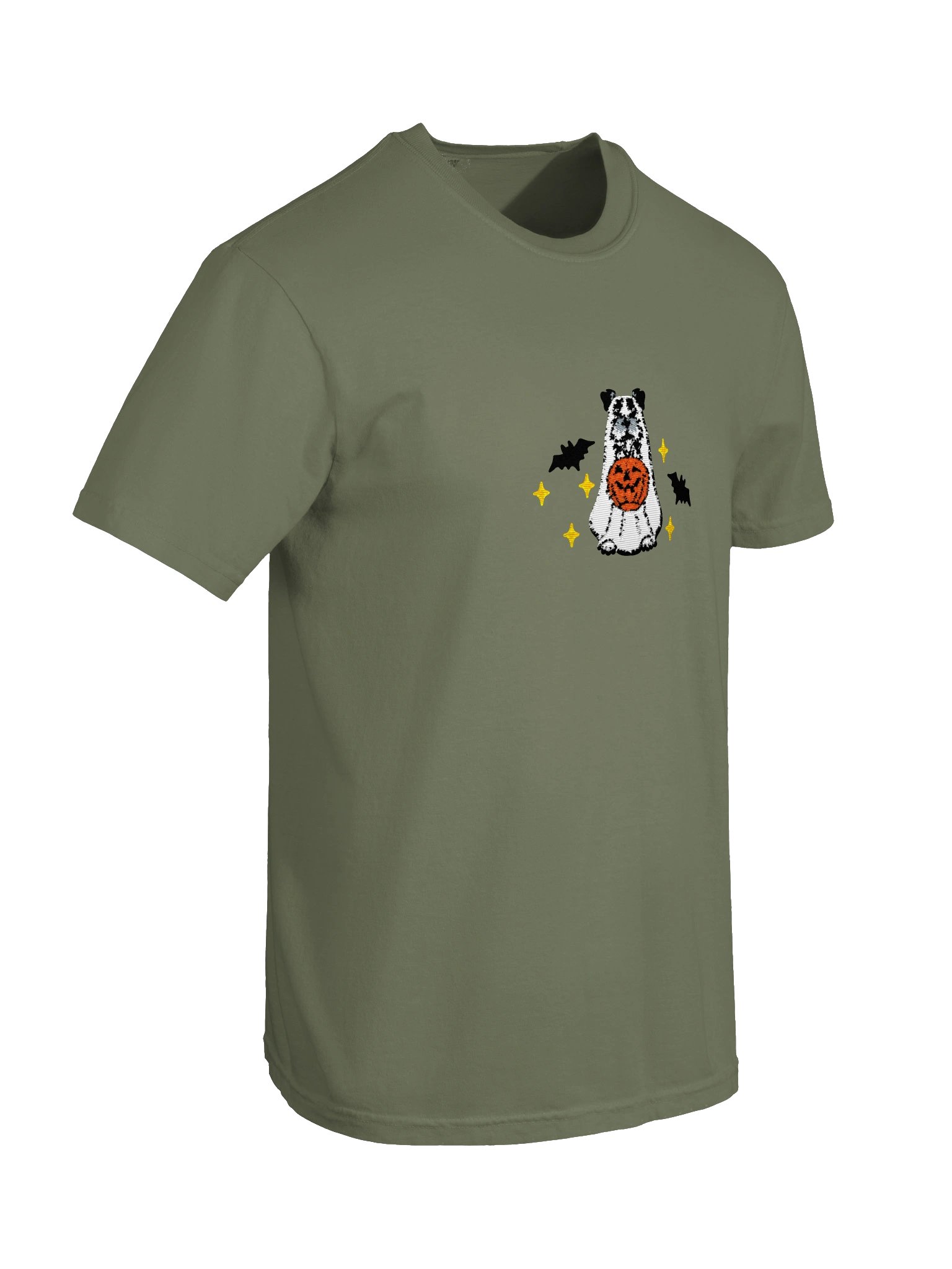 Halloween Miniature Schnauzer(Black & Silver) Embroidered T-Shirt product image (14)