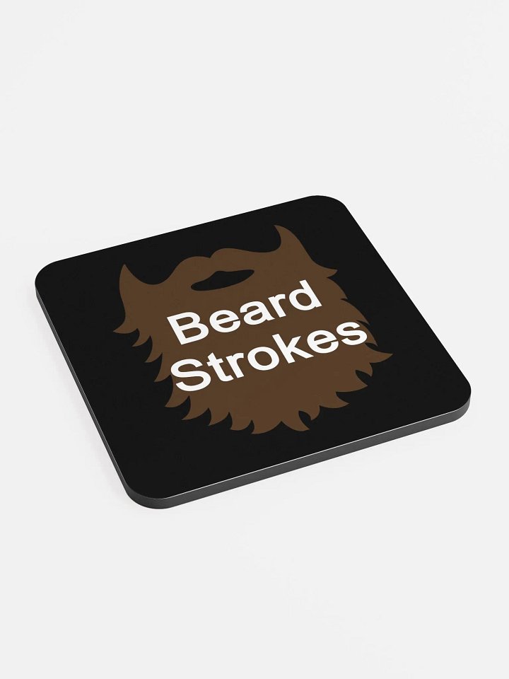 Beard Strokes Coaster (Black) product image (2)
