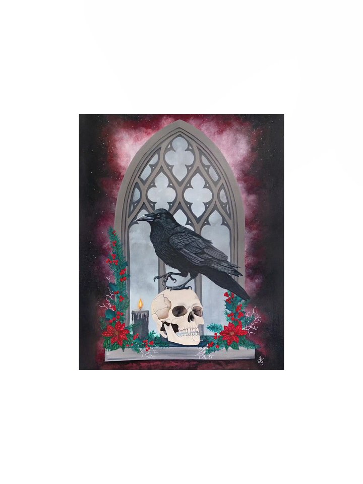 Holiday Raven Original Art Print product image (1)