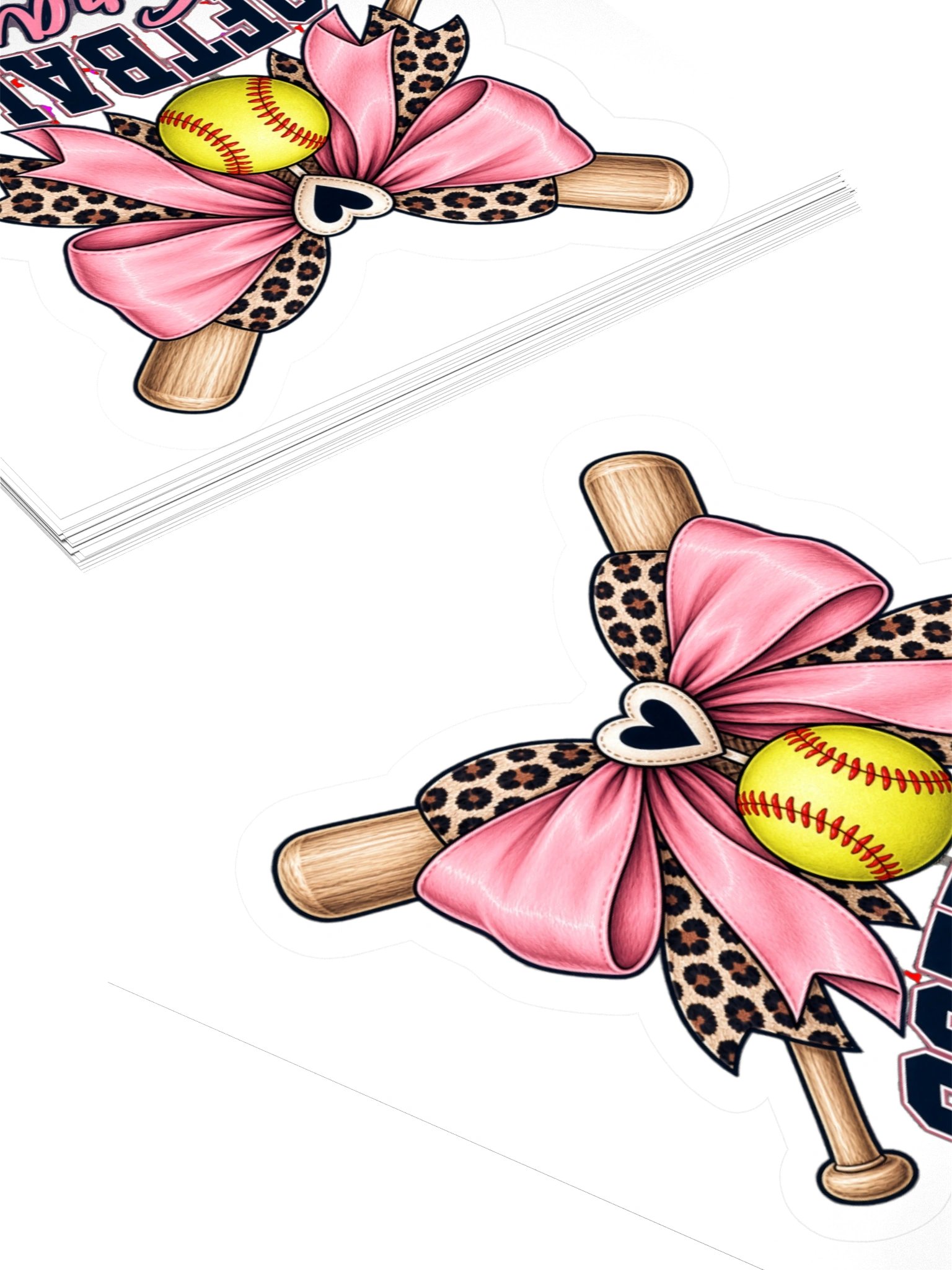 In My Softball Era Sticker | Pink Bow Softball Decal product image (4)