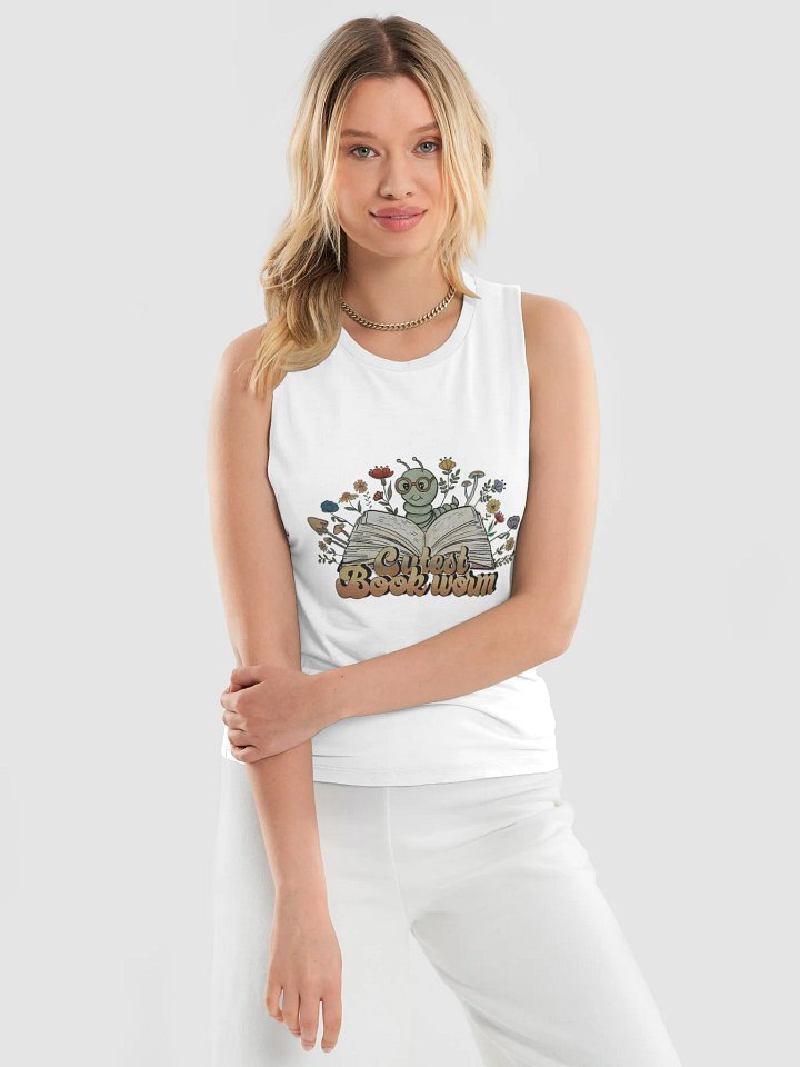 Cutest Book Worm Tank - Large print product image (1)