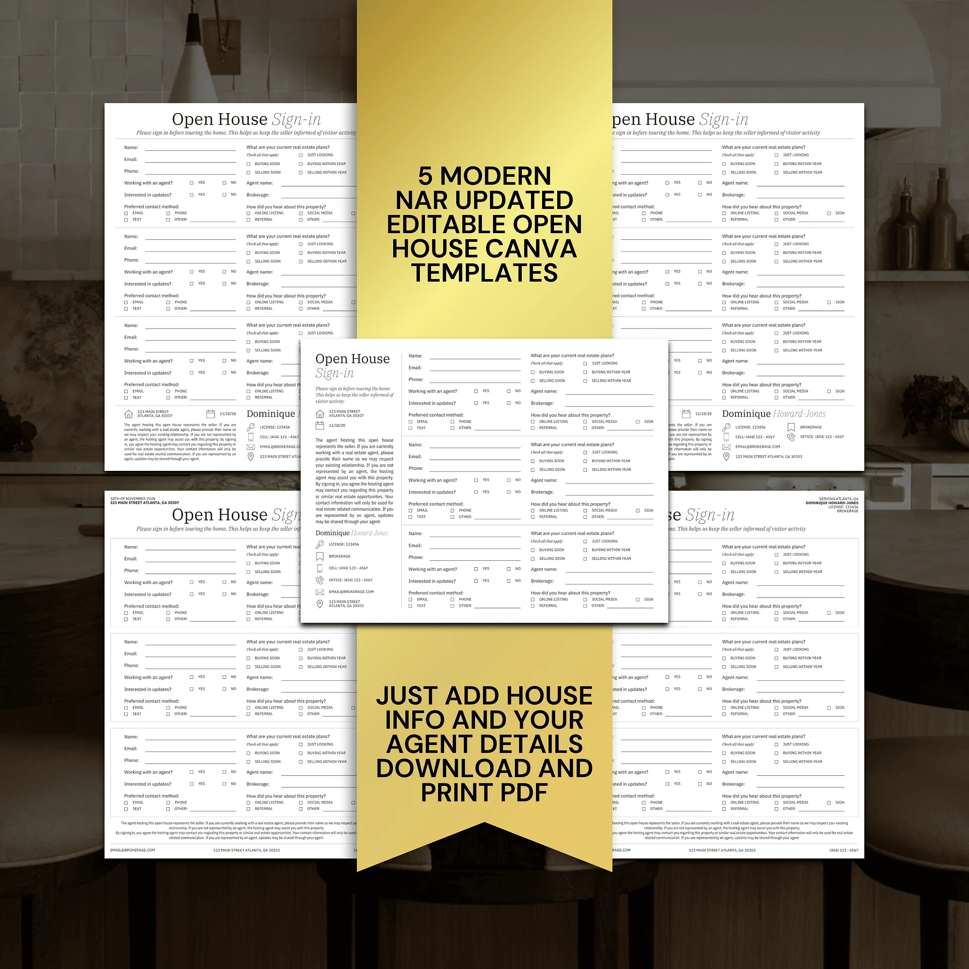 Real Estate Open House Sign-In Value Pack product image (5)