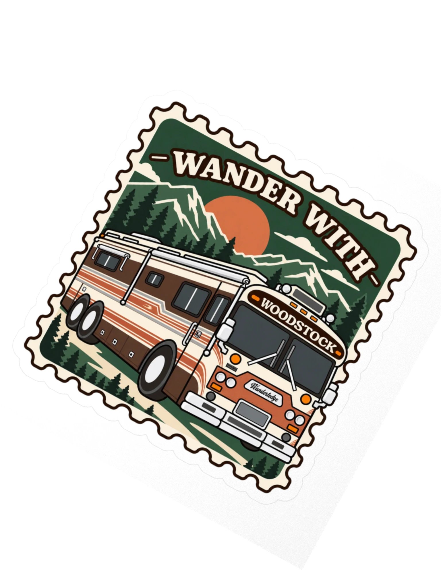 Woodstock Road Trip Stamp Sticker product image (2)