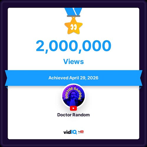 Hello there! You lovely people have just helped this silly and random channel reach the 2 million view milestone. This channe...