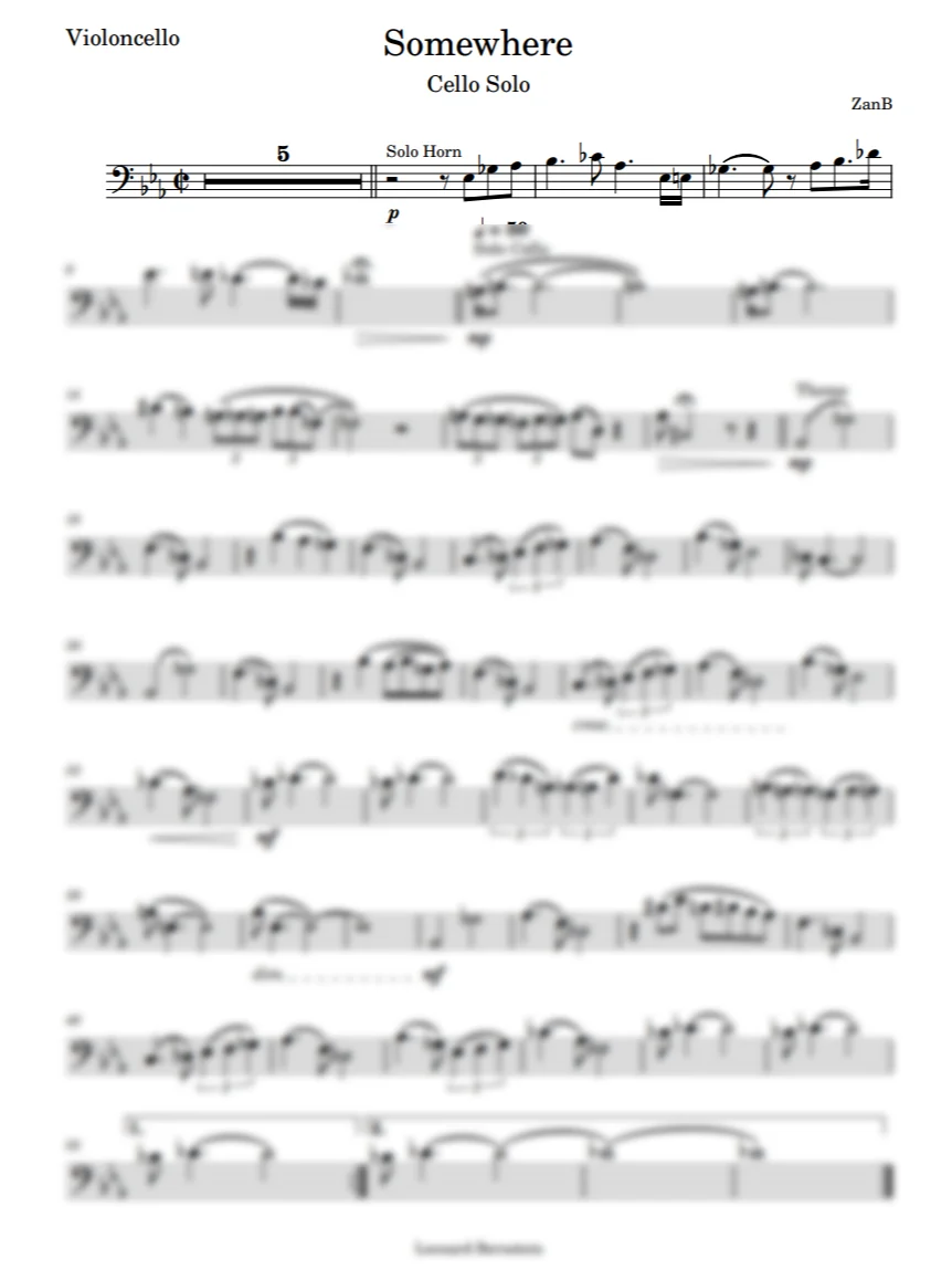 Barbra Streisand - Somewhere (Cello Solo) product image (1)