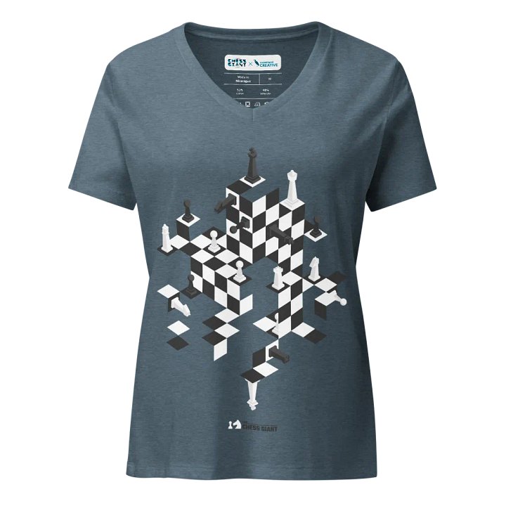 Escher's Chessboard women's v-neck t-shirt product image (5)