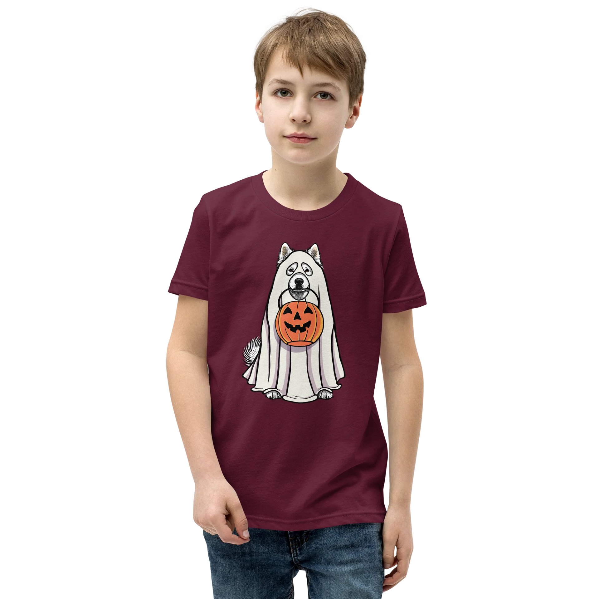 Halloween Samoyed Youth T-Shirt product image (1)