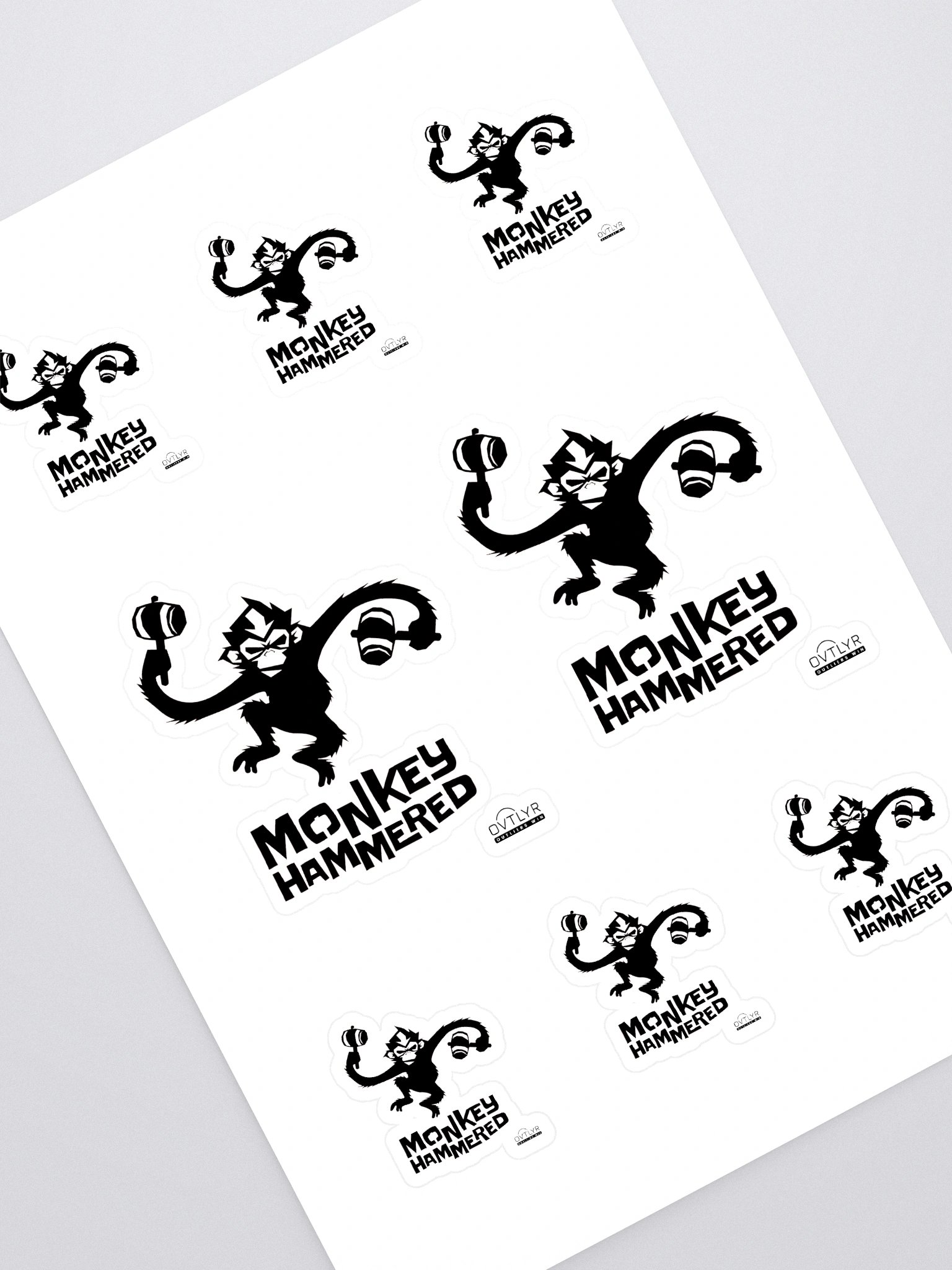 Monkey Hammered OVTLYR Sticker product image (1)