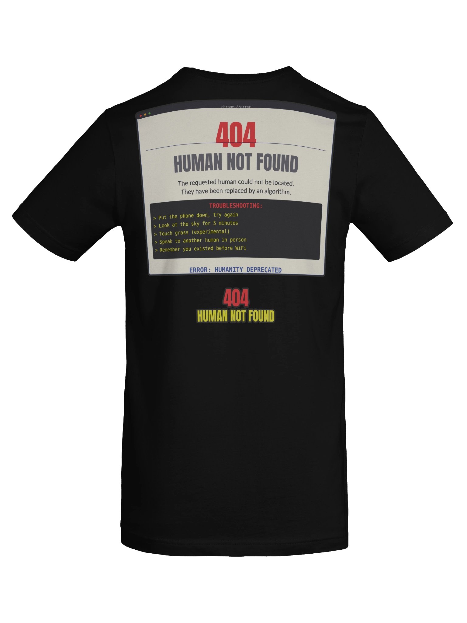 404 Human Not Found Graphic Streetwear Tee product image (8)