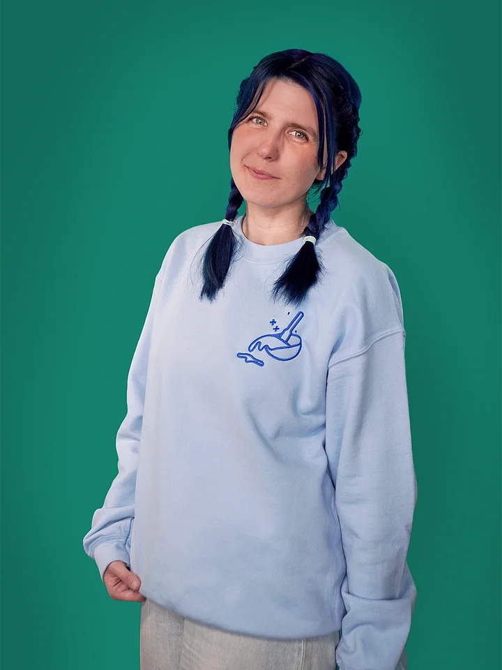 The Amateur Embroidered Sweater (Blue) product image (1)