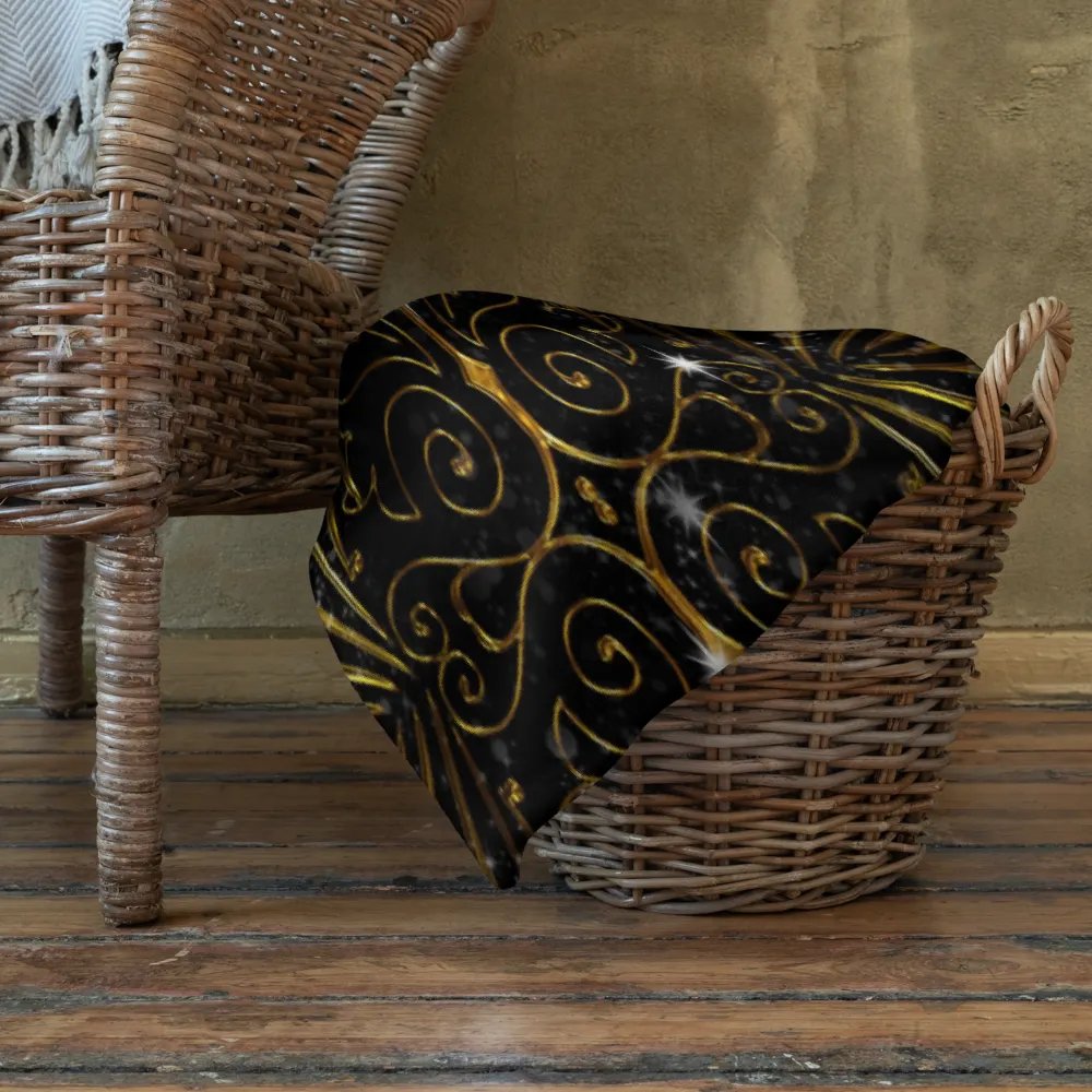 Black and Gold Victorian Sparkle Throw Blanket product image (22)