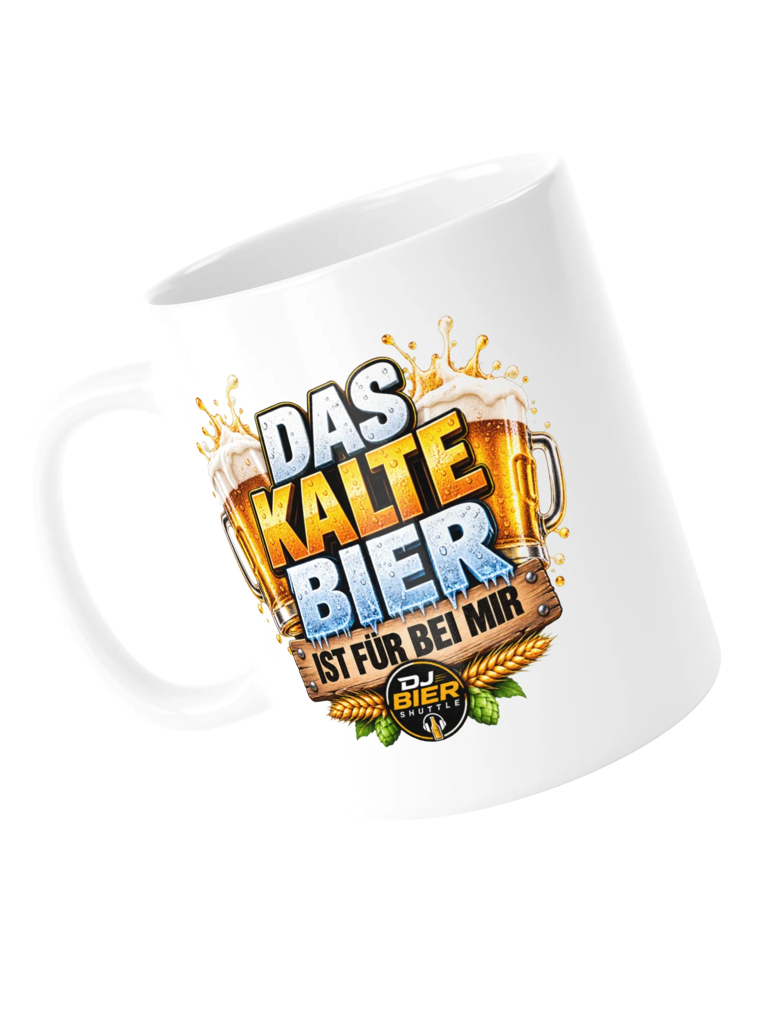 Das kalte Bier ist für bei mir (Schriftzug) Tasse product image (13)