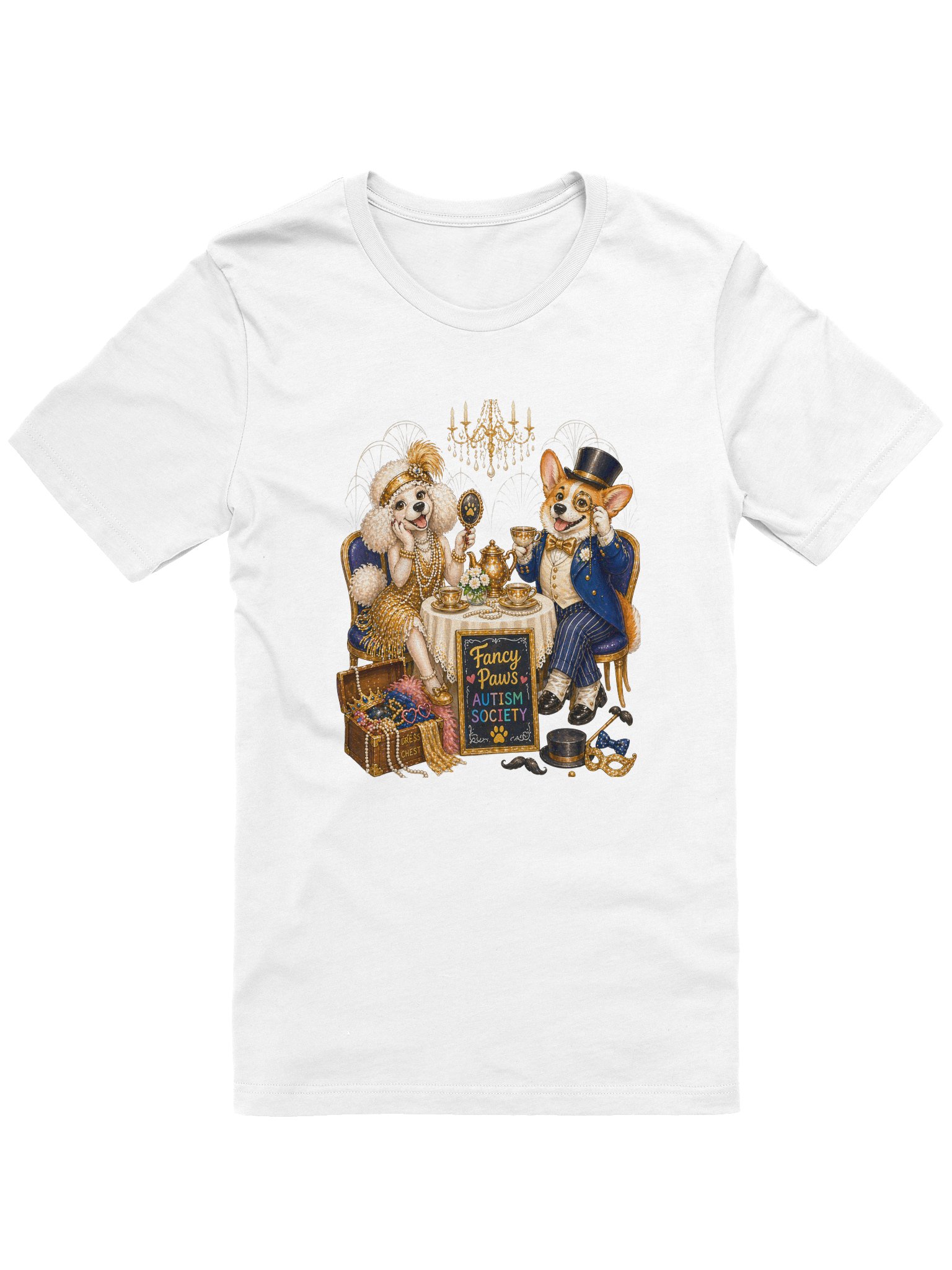 Fancy Paws Autism Society Tee – Blue & Gold Edition product image (1)