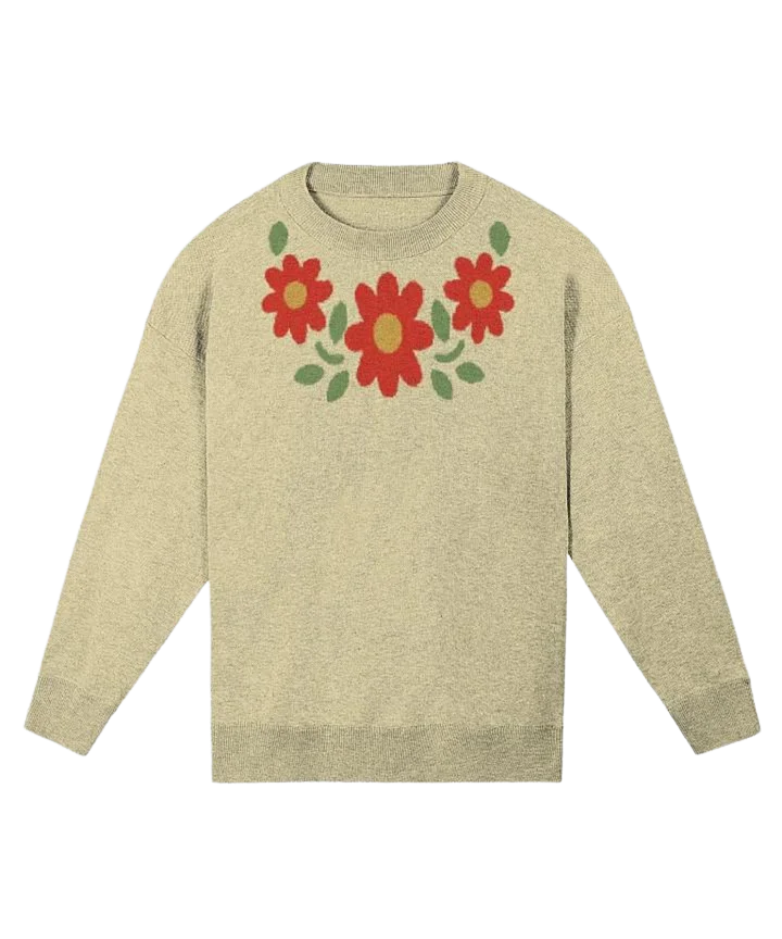 Flower Knitted Relaxed Sweater 1/3 product image (1)