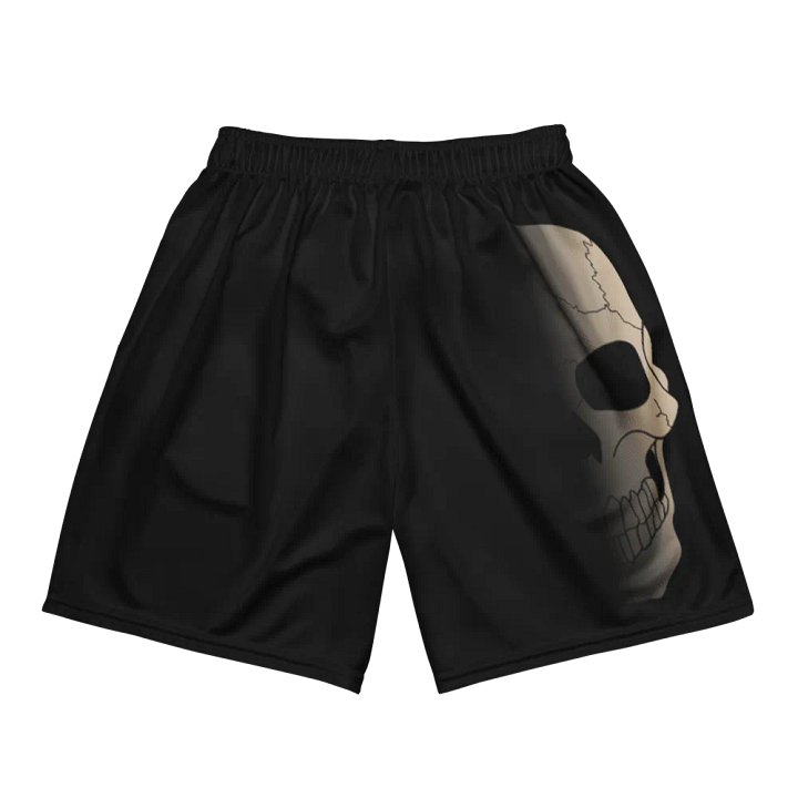 Faded skull mesh shorts product image (2)