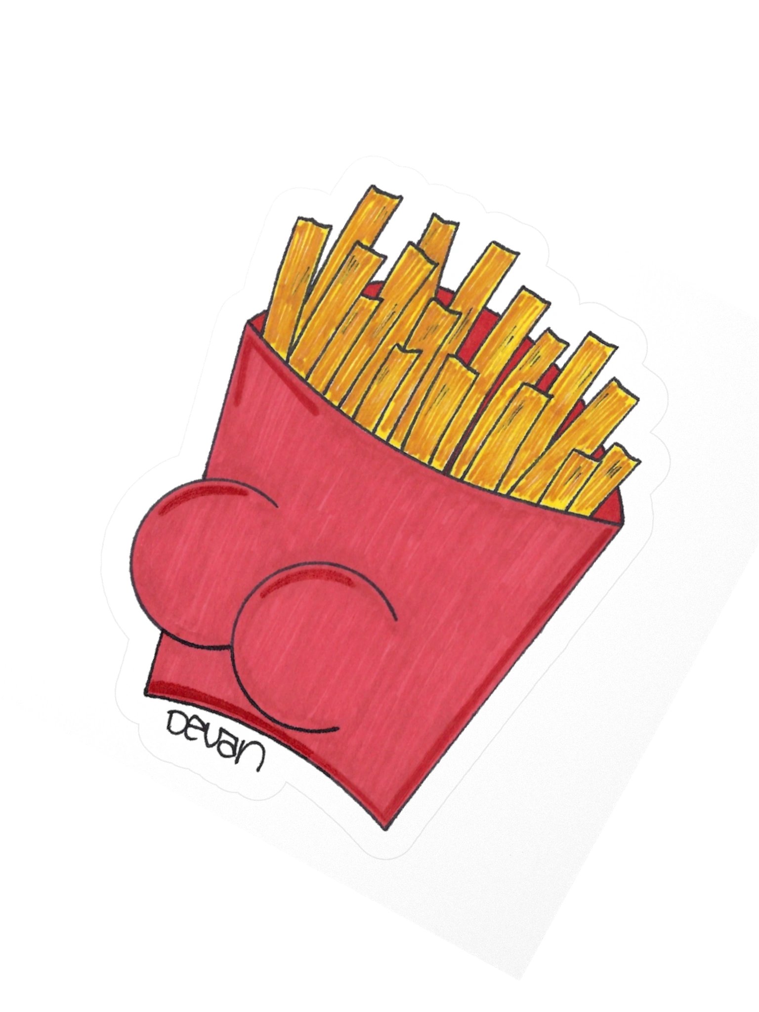 Butts: Fries Sticker product image (2)
