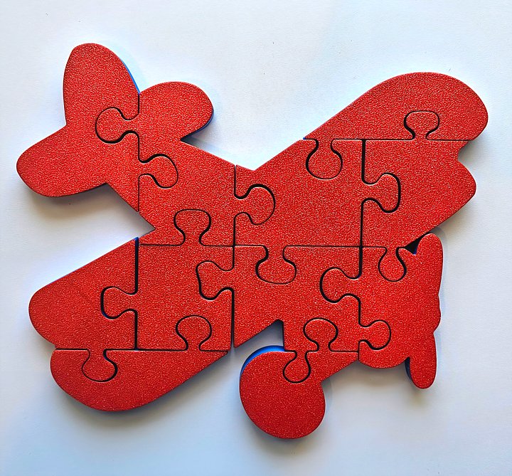Airplane Jigsaw Puzzle, 3D-Printed Educational Toy for Toddlers, Preschool, Kindergarten & Montessori Learning, Floor Play product image (2)