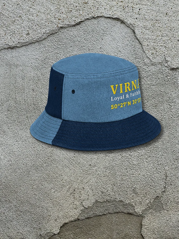 VIRNA, Loyal and faithful-Embroidered Denim bucket hat product image (1)