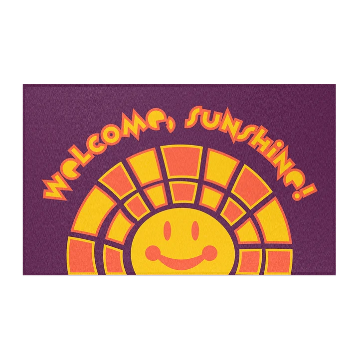 Welcome, Sunshine_Smiling Sun Area Rug_Grape product image (2)