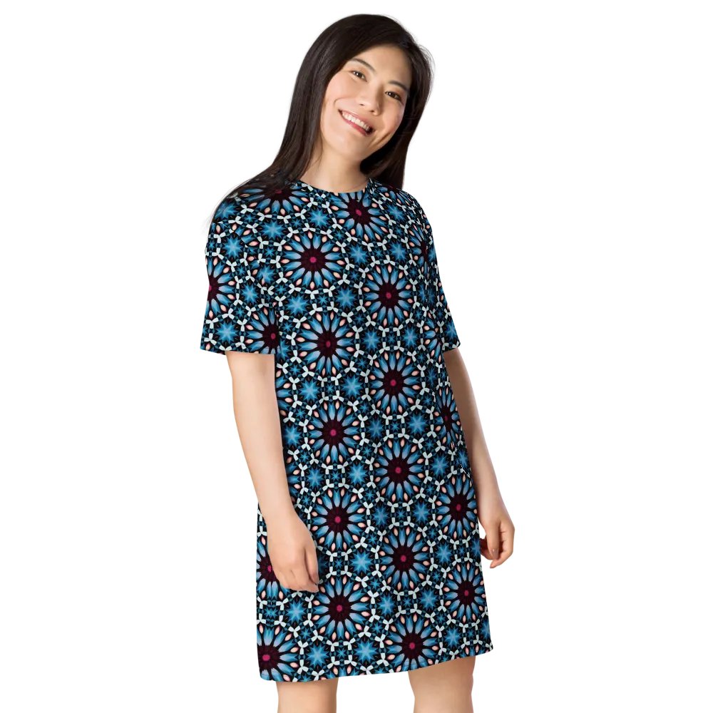 Kaleidoscope Blues T-Shirt Dress product image (4)