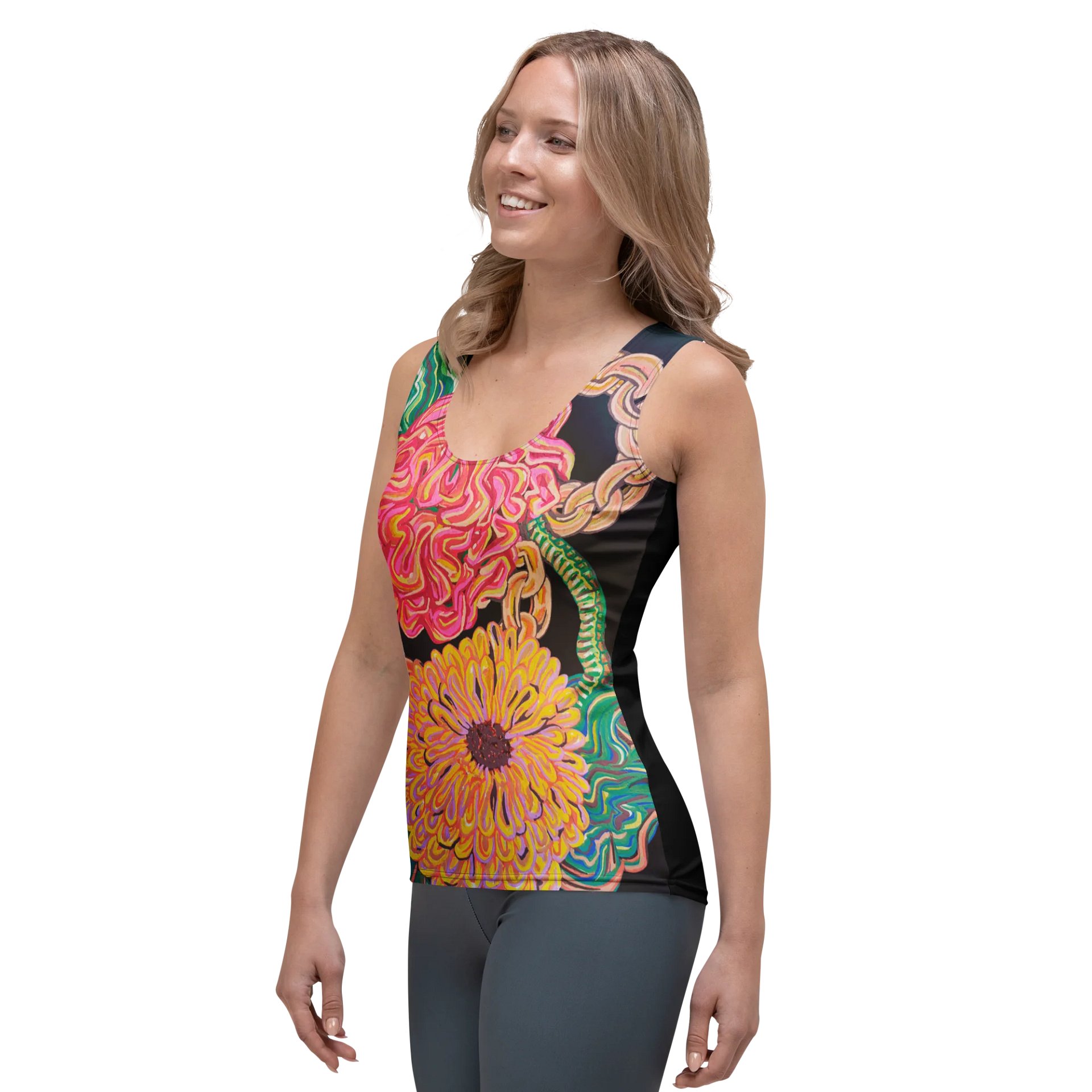 Flowers & Chains 1 Femme Tank product image (3)