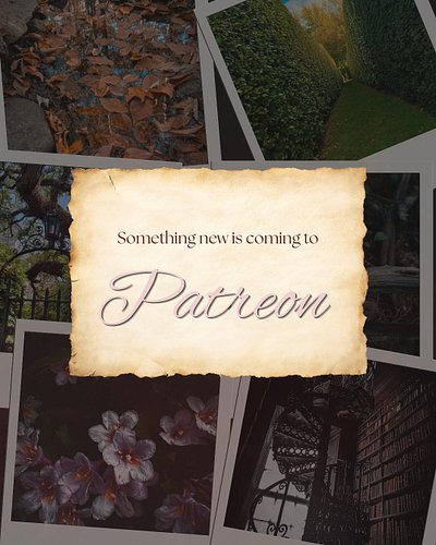 If you're a Patron (free or paid tier), you'll have seen me talk about a new project I'm working on, one that will be Patreon...
