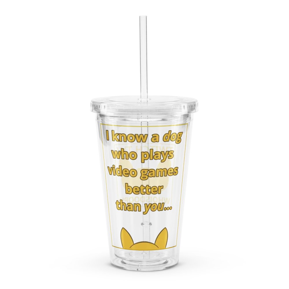 Doopsters - I know a Dog Gamer - Double Wall Plastic Tumbler (16 ounce) product image (1)