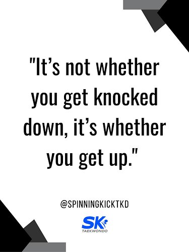 Fall down seven times. Stand up eight.
#Taekwondo #Resilience #SpinningKickTKD #NeverBackDown #MindOverMatter