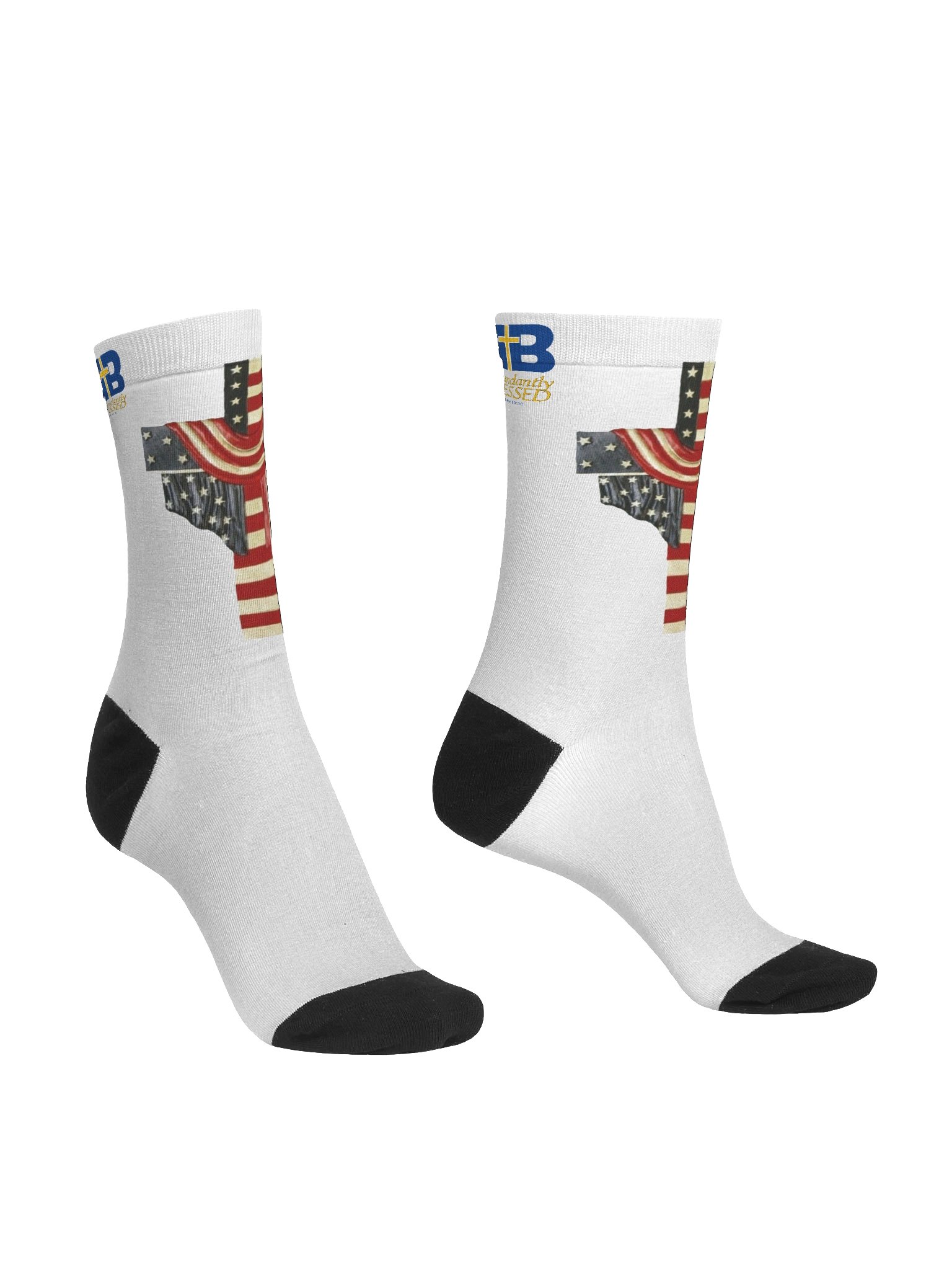 Patriotic Cross Sustainable Crew Socks product image (3)