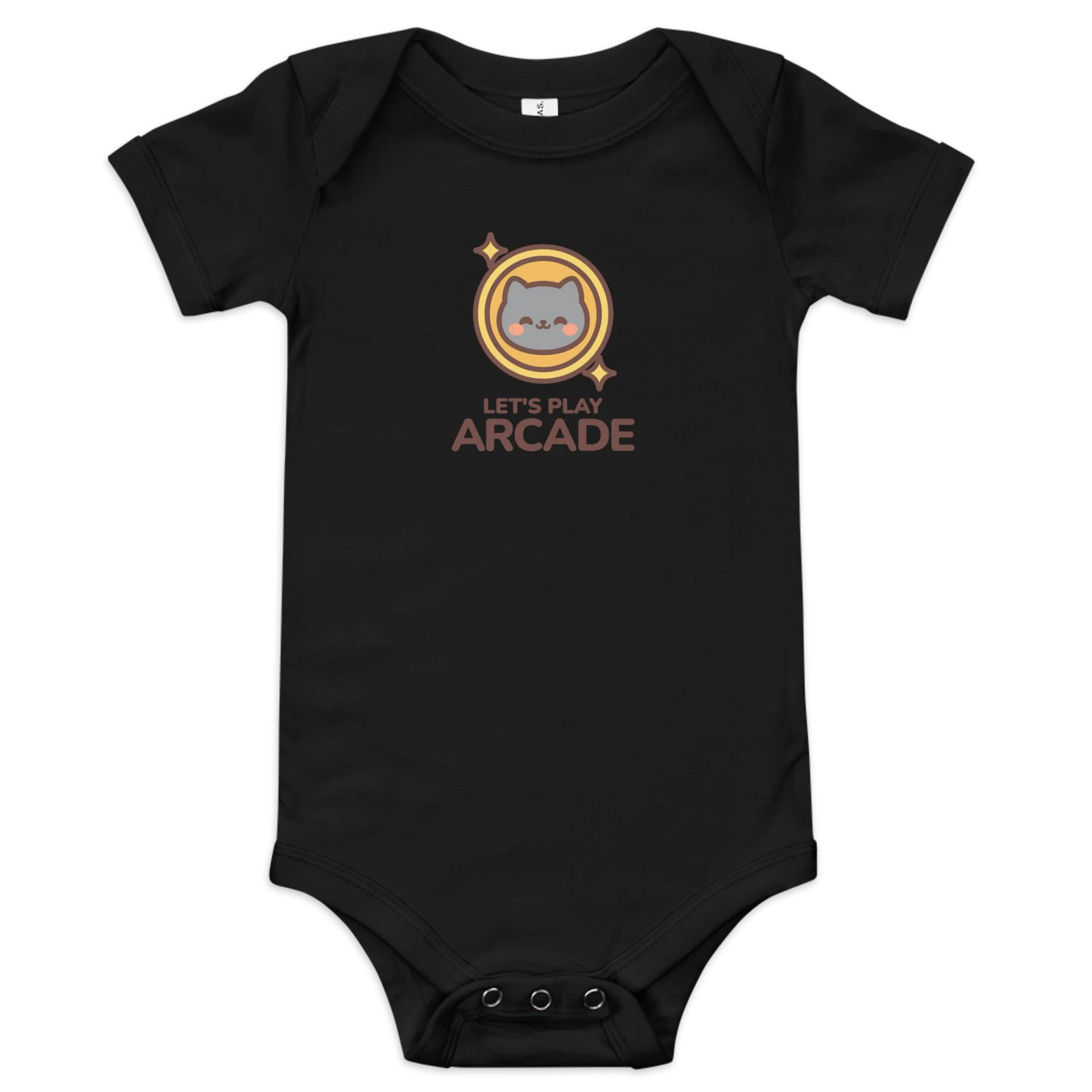 LPA Token Cat Ultra-Soft Baby Short Sleeve Onesie product image (1)