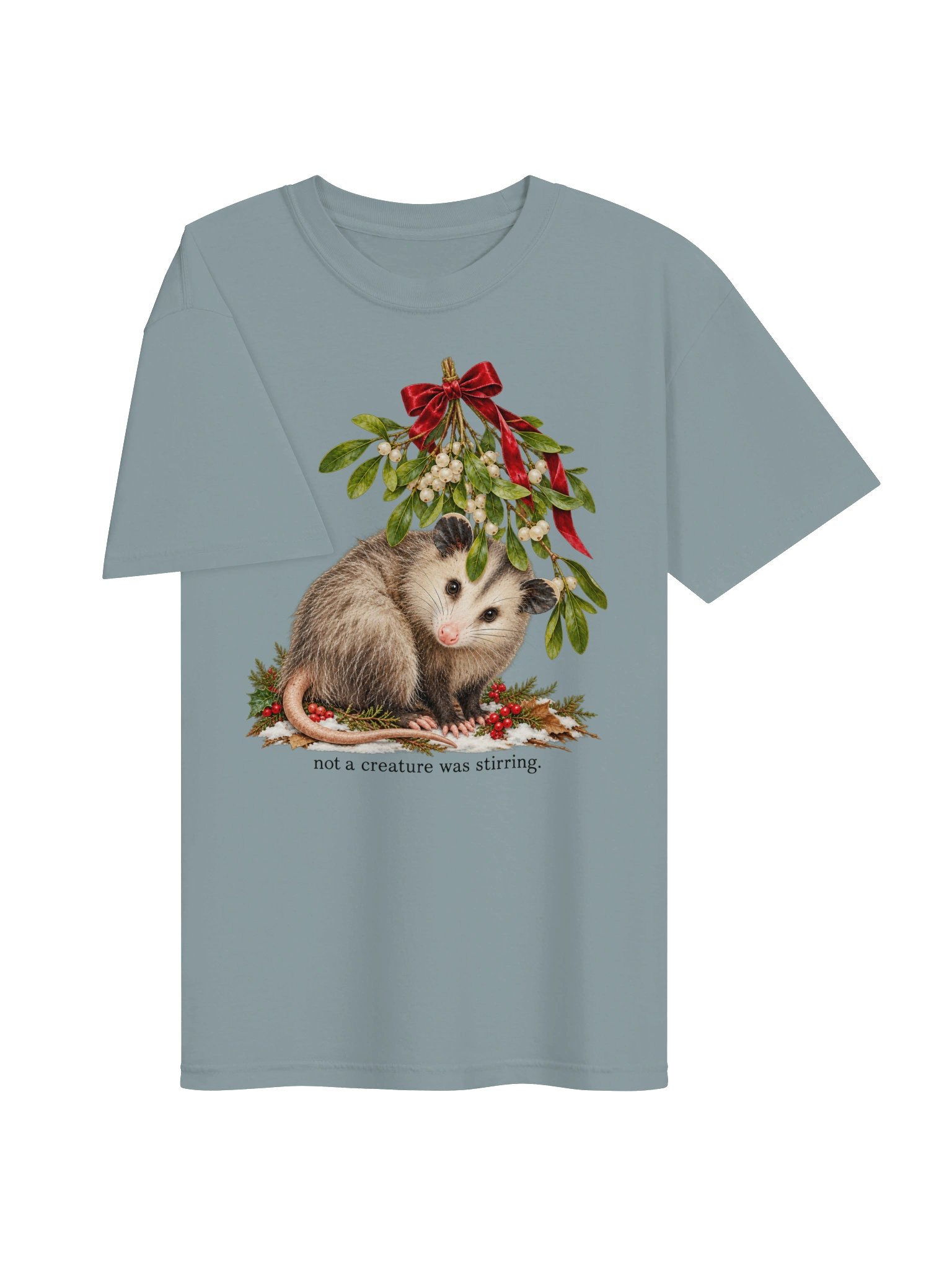 Not a Creature Was Stirring – Christmas Possum T-Shirt product image (6)