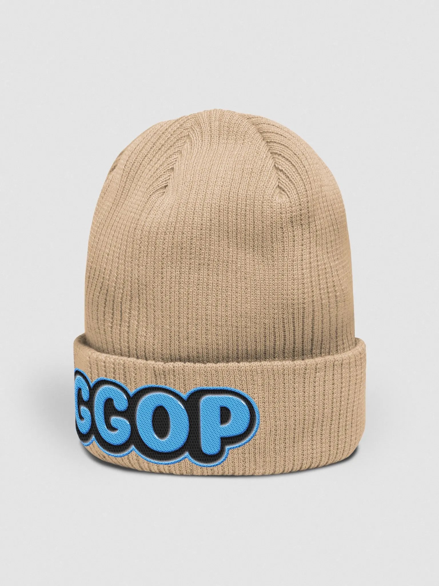 Blue Embroidered GGOP Beanie product image (7)