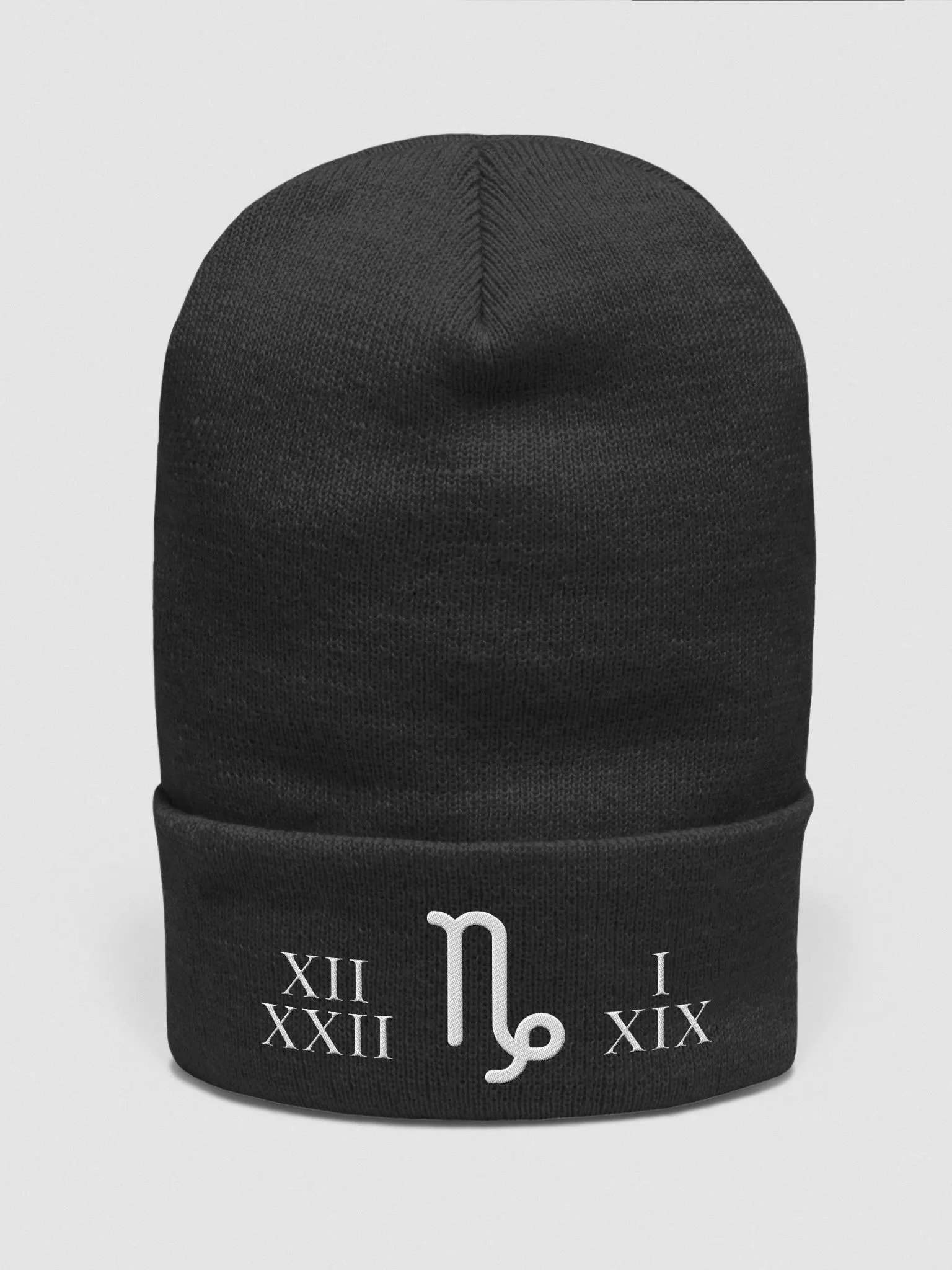 "Capricorn Climb: Peaks of Ambition" Dynamic Motion Embroidered Beanie product image (1)