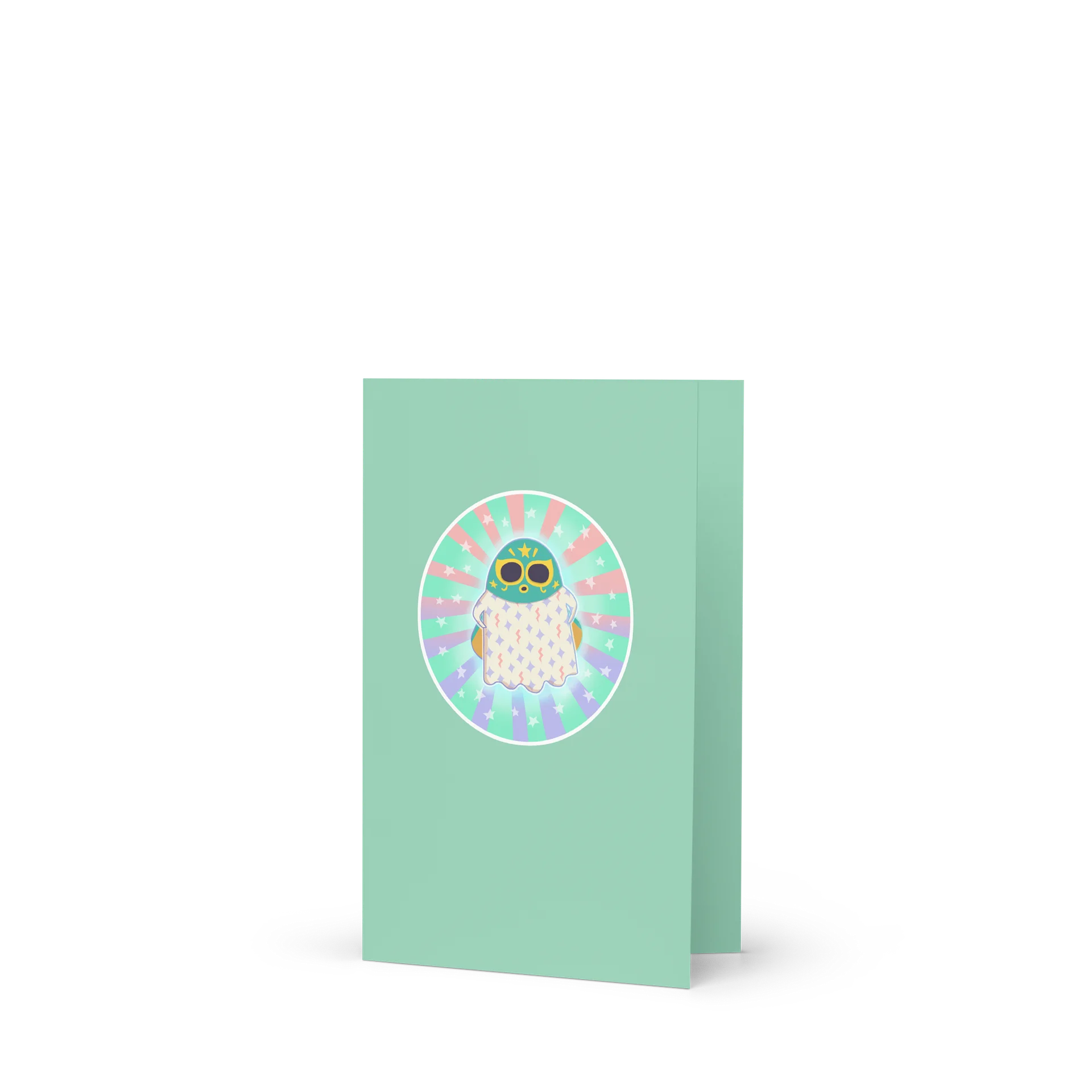 Little Ghost Luchador #2 - Greeting Card product image (3)