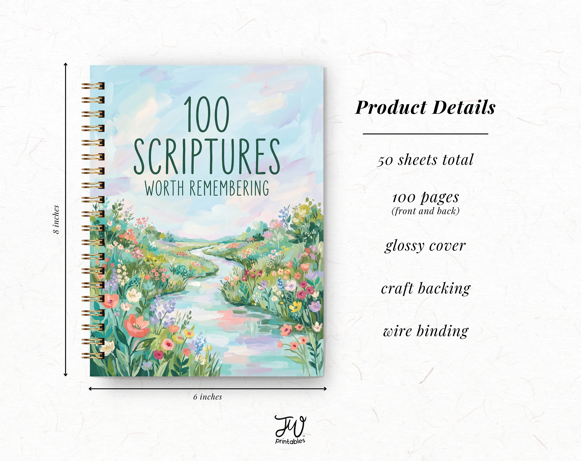100 Scriptures Worth Remembering Prompted Journal product image (5)