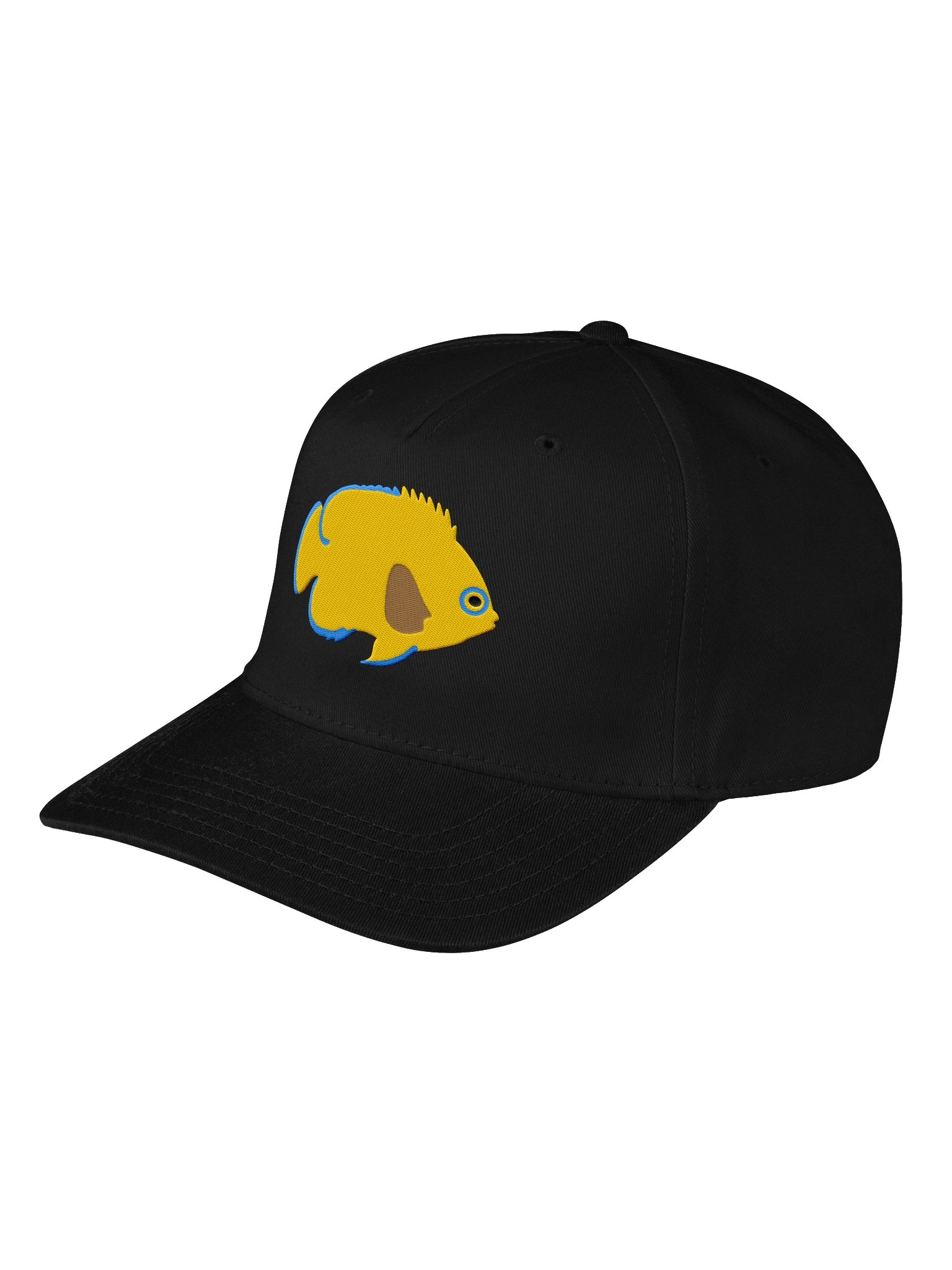 Lemonpeel Angelfish Embroidered Mid-Profile Baseball Cap | Saltwater Reef Aquarium Fish Hat product image (5)