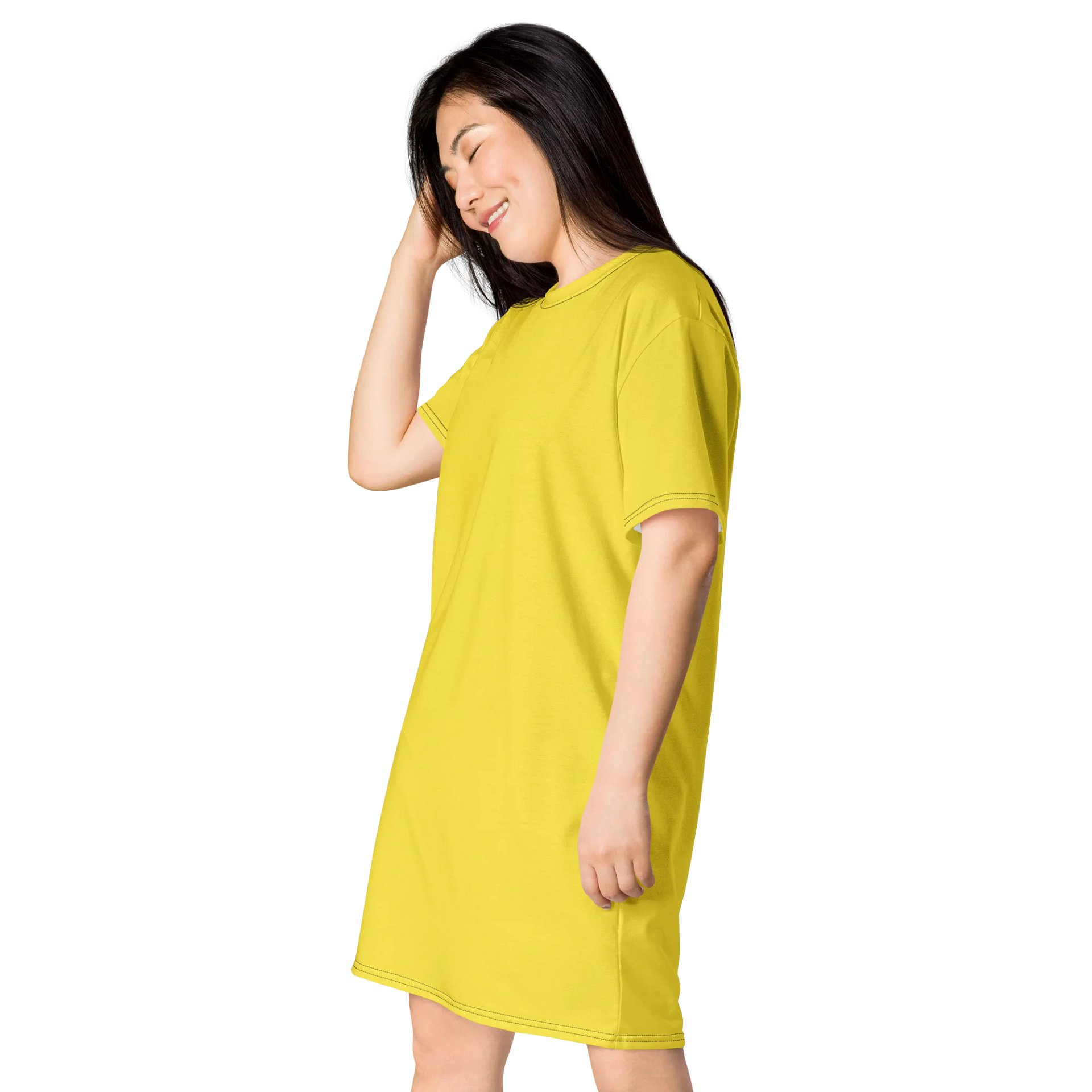 Oversized T-Shirt Dress - Stretchy Paris Daisy, Sizes 2XS-6XL product image (3)