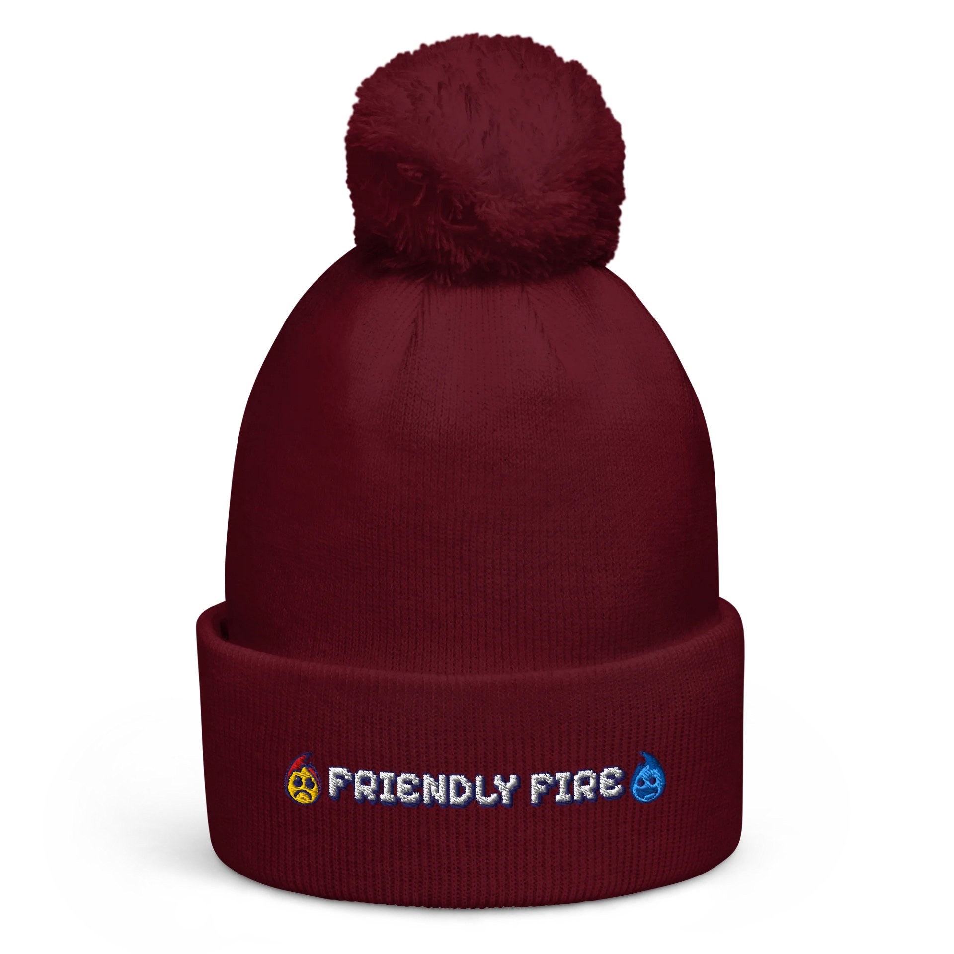 FF Red Pom-Pom Beanie product image (1)