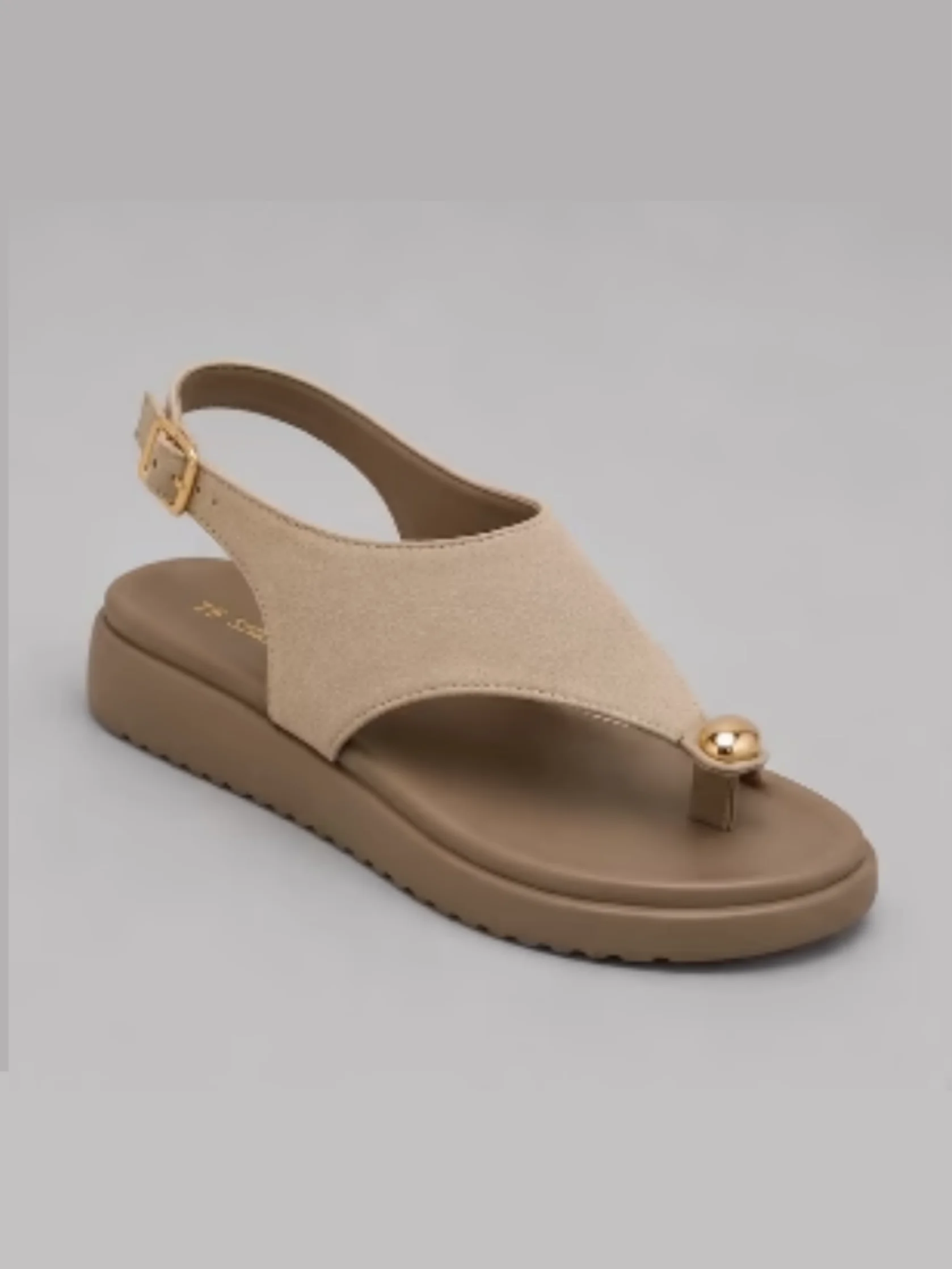 Elegant Beige & Gold Sandals product image (1)