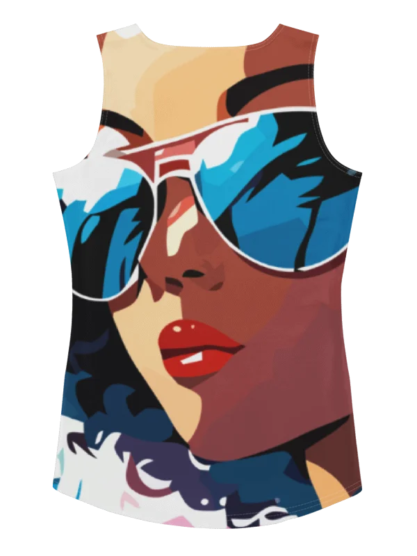 Caribbean Apples - Cool Caribbean Summer Retro | Form-Fitting Women's Tank Top product image (3)