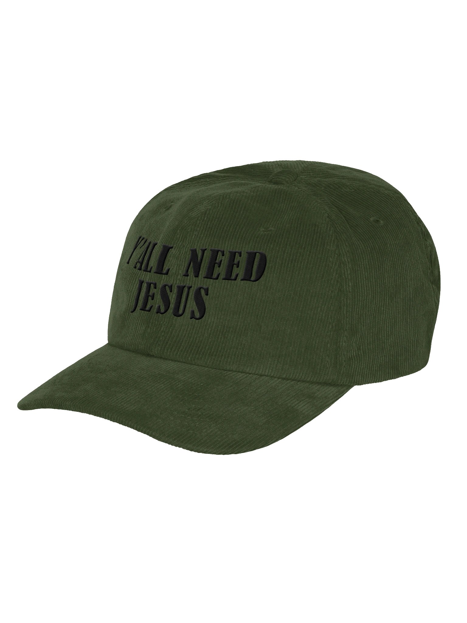 Y'all Need Jesus Embroidered Corduroy Hat product image (1)