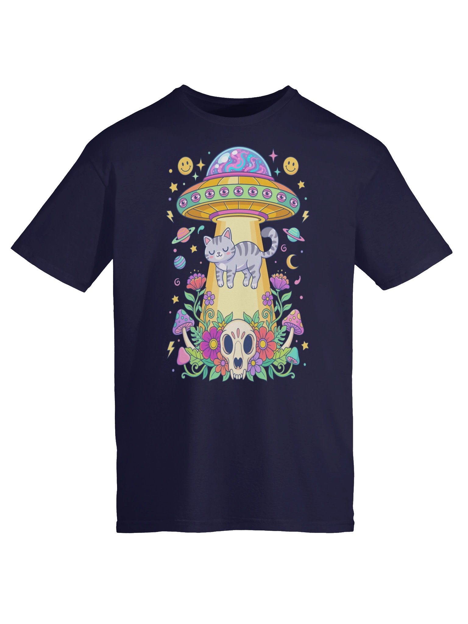 Cosmic Bloom Tabby Cat Shirt product image (6)