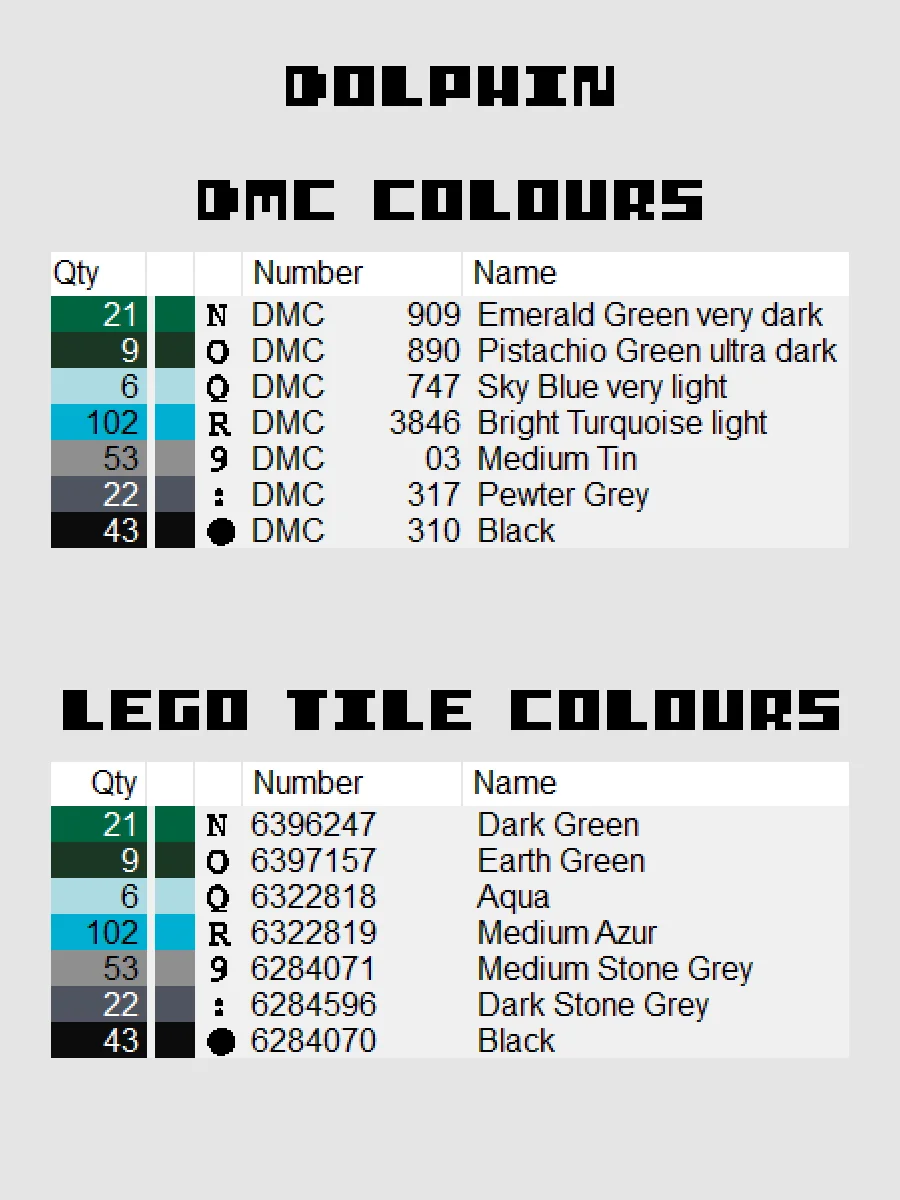 Dolphin Pixel Art product image (4)
