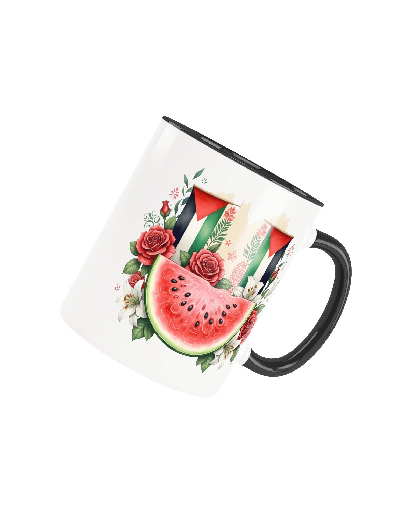 Palestinian Flag Floral Coffee Cup product image (4)
