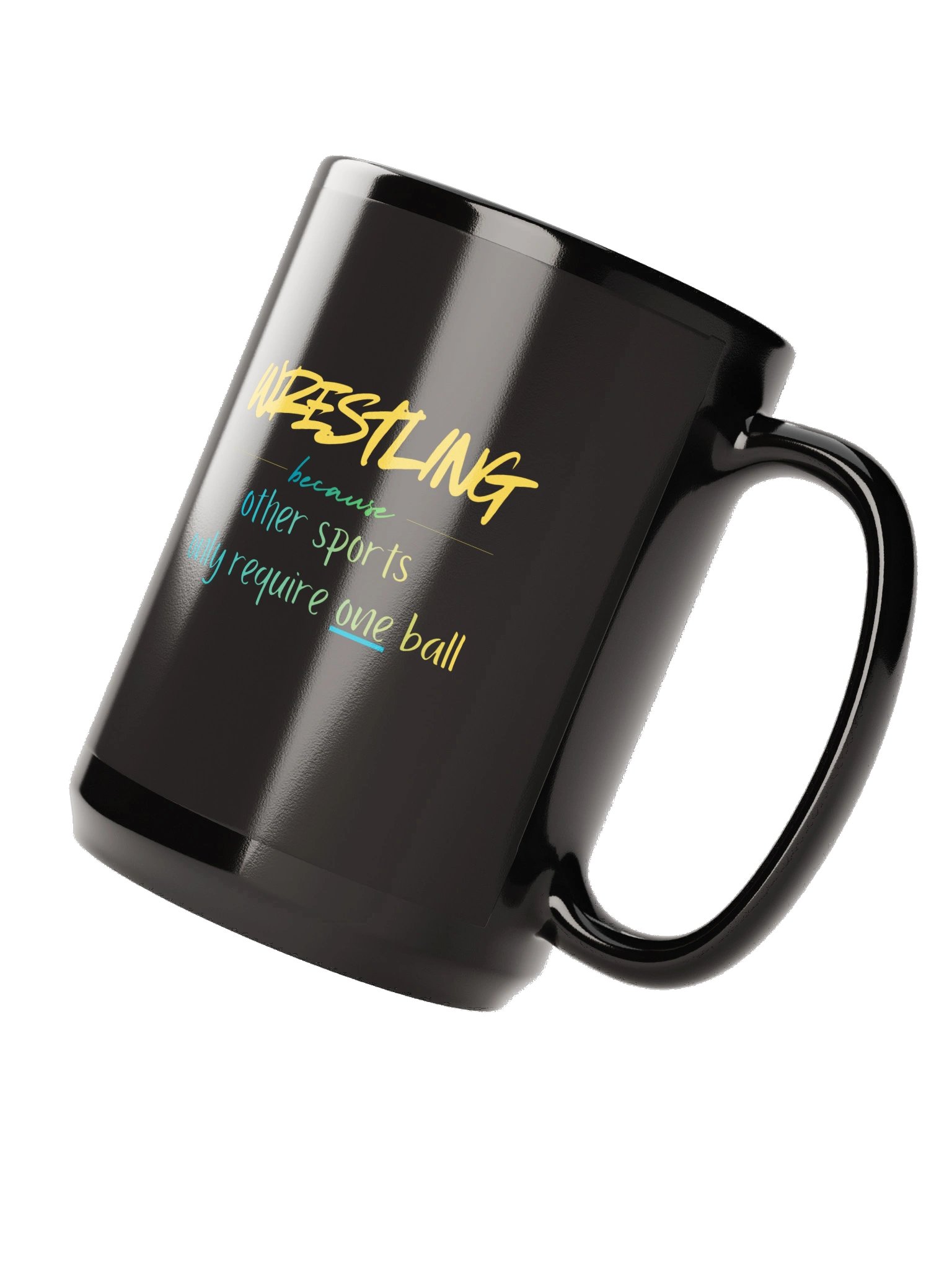 Wrestling Humor Black Glossy Mug product image (4)