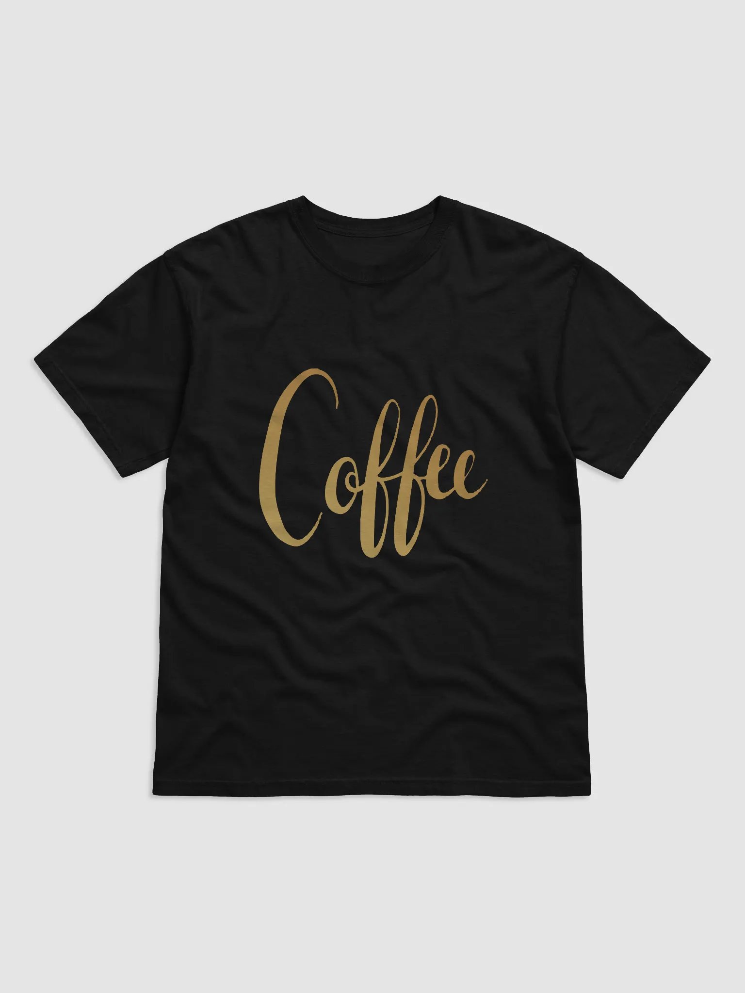 Golden Coffee Word Comfort Tee product image (2)
